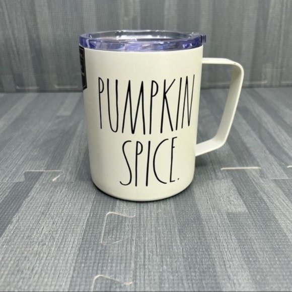 Rae Dunn Pumpkin Spice Tumbler Mug 12 oz Halloween Coffee Cup